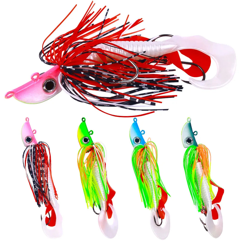 Buzzbait Bucktail Saltwater Jigs Flounder for Fluke Bass Bluefish Blackfish Seabass Offshore Slow Jigging Pitching Lures