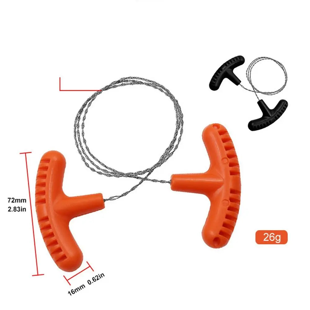 Emergency Gear Stainless Steel Survival Rope Saw 4-strand Portable Stainless Steel Wire Saw Wear Resistant Durable Tree Saw