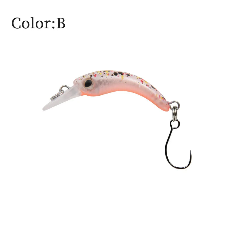LETOYO Floating Injured Fishing Lure 40mm 1.2g Micro Lures Artificial Minnow Bait Wobblers For Trout Bass Perch