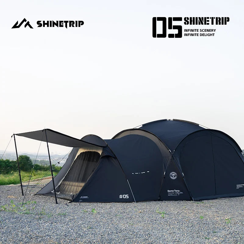 ShineTrip Outdoor Extra Large Camping Shade Tent Family Travel Expandable Space camp Gazebo Rain and Sun Protection Car Tent
