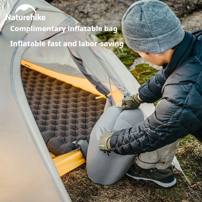 Naturehike R6.5 Inflatable Mat 10cm Thicken 20D Nylon TPU Ultralight Camping Tent Air Bed Warm Outdoor Hiking Sleeping Pad Bag