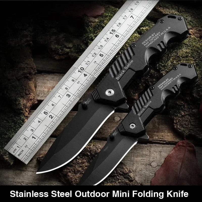 Portable Folding Knife Stainless Steel High Hardness EDC Kit Outdoor Mini Multi-Purpose Fruit Camping Survival Defensive Knife
