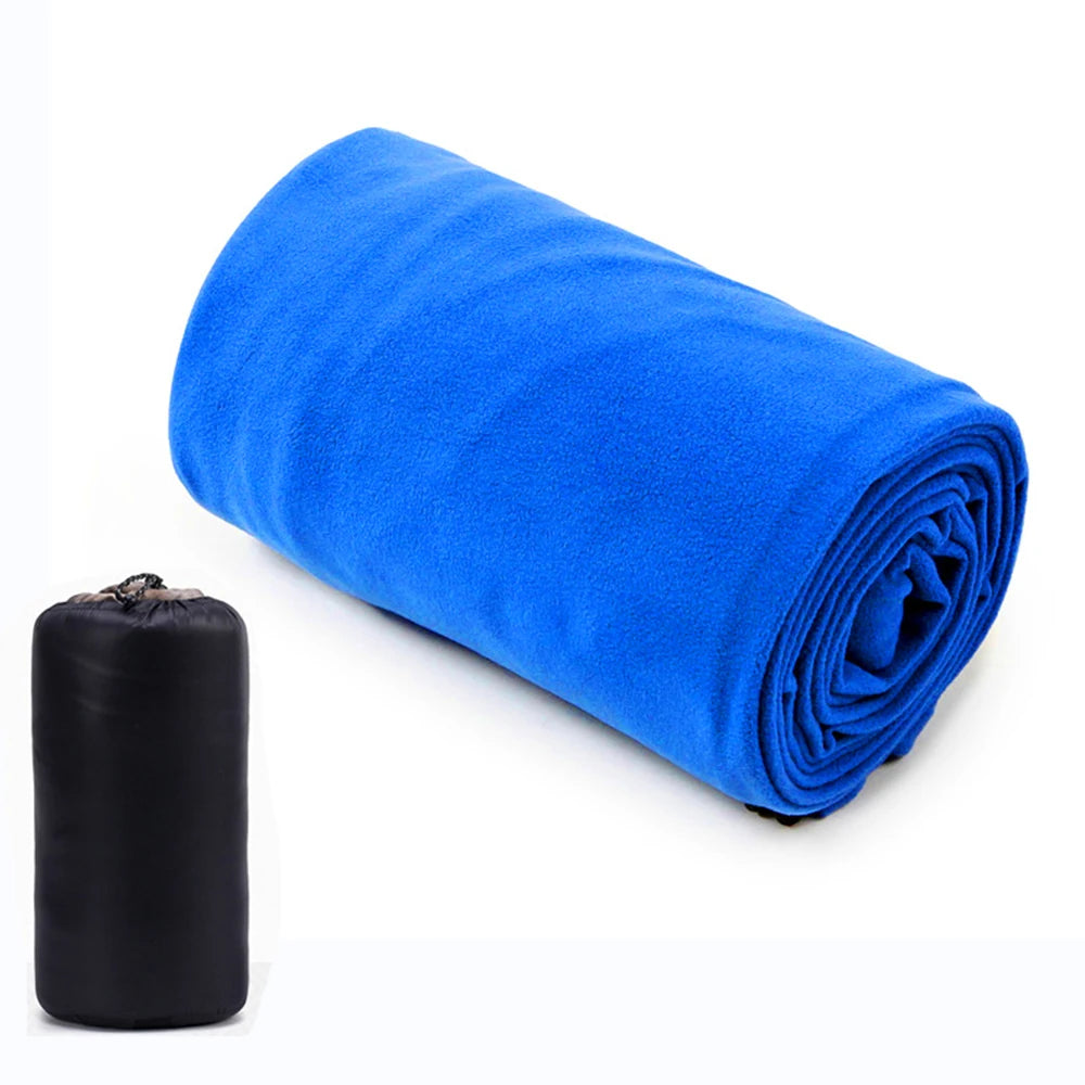 Outdoor camping warm sleeping bag 180x80cm adult fleece sleeping bag with inner packaging bag ultra lightweight and portable