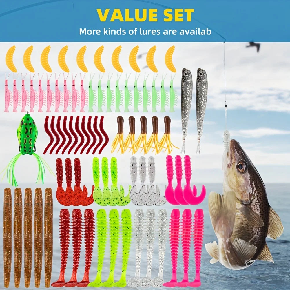 Spoil Your Catch: Fishing Lures, Tackle Box, Attractants for Bass, Trout, Salmon - Including Spoon Lures, Soft Plastic Worms, Cr