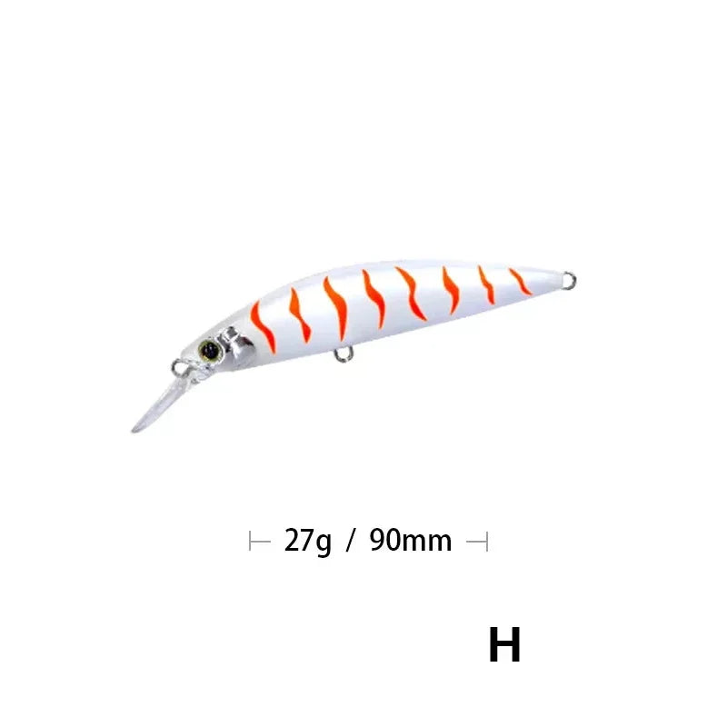 9cm 27g Minnow Fishing Lures Wobblers Crankbaits Jerkbaits Artificial Hard Baits Hooks 3D Eyes for Fishing Carp Pesca Isca