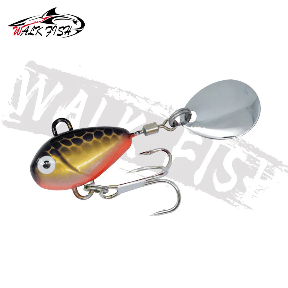 WALK FISH 10g/2.1cm Spinnerbait Vibration Fishing Lures Metal Vib Artificial Bait Spinning Swimbait Sea Carp Fishing Accessories