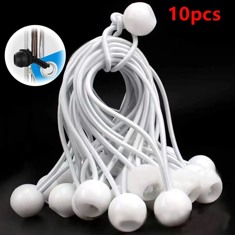 10 PCS Outdoor Camping Canopy Tent Fixed Storage With Elastic Rope Plastic Ball Elastic Rope Tied Storage Elastic Ball Rope
