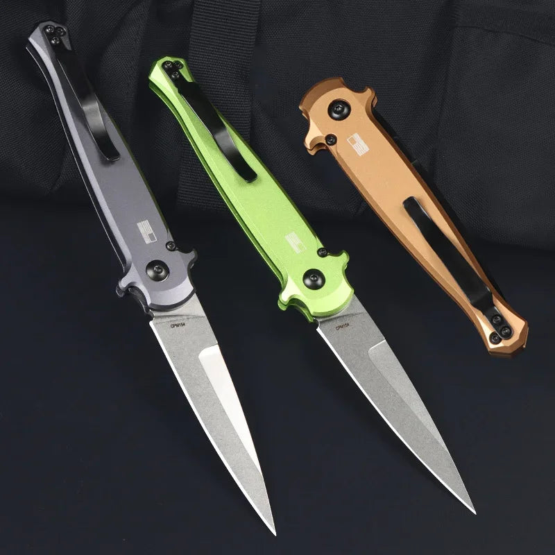 KS 7150 Folding Knife  Outdoor Pocket Knives D2 Blade Aluminum Inlaid Carbon Fiber Handle EDC Camping Hiking Survival Knives