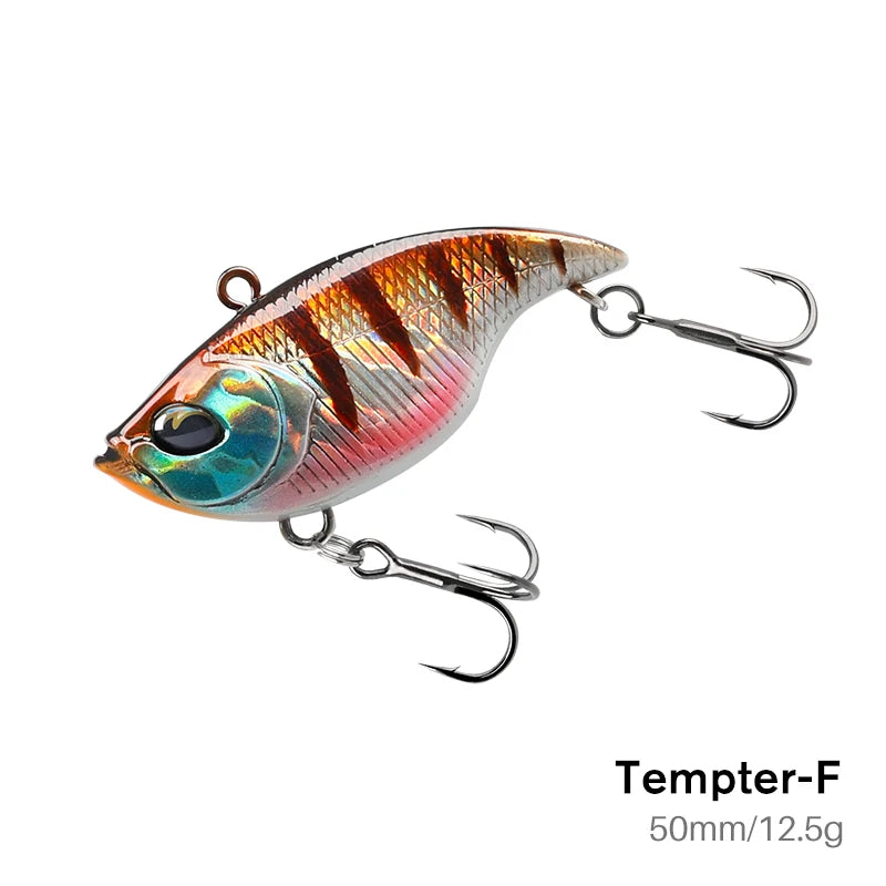 TSURINOYA 50mm 12.5g Vibration Noise Fishing Lure TEMPTER 50S Sinking Winter Fishing Lure Pike Bass Saltwater Hard Bait Wobbler
