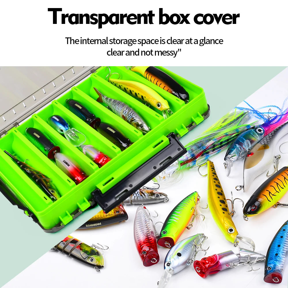 Double-Sided Waterproof Fishing Tackle Box, Fish Hook Fishing Lure Bait Storage Case, Mini Portable Fishing Gear Accessories Box