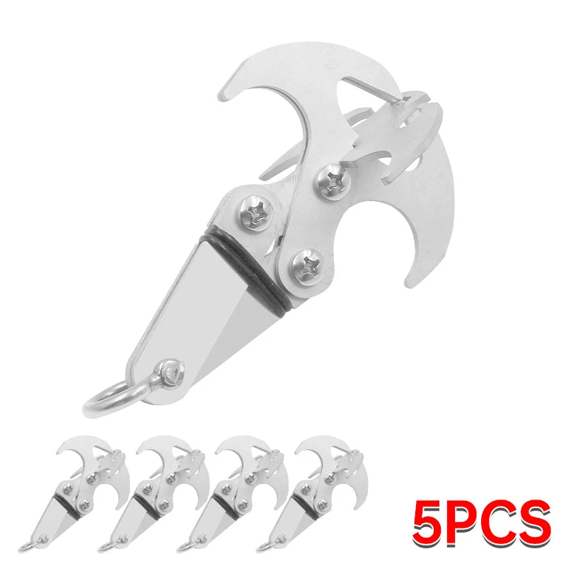 Survival Claw Multi-functional Stainless Steel Hook Portable Outdoor Camping Trekking Climbing Folding Tool Gravity Hook