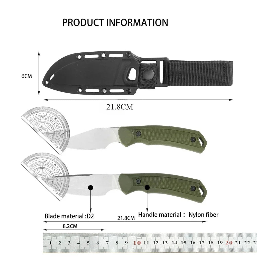 KS 1883 D2 Blade Nylon Fibre Handle Outdoor Camping Survival Durablle Self-defense Tactical Multitools Hand Knives Gitfs for Men