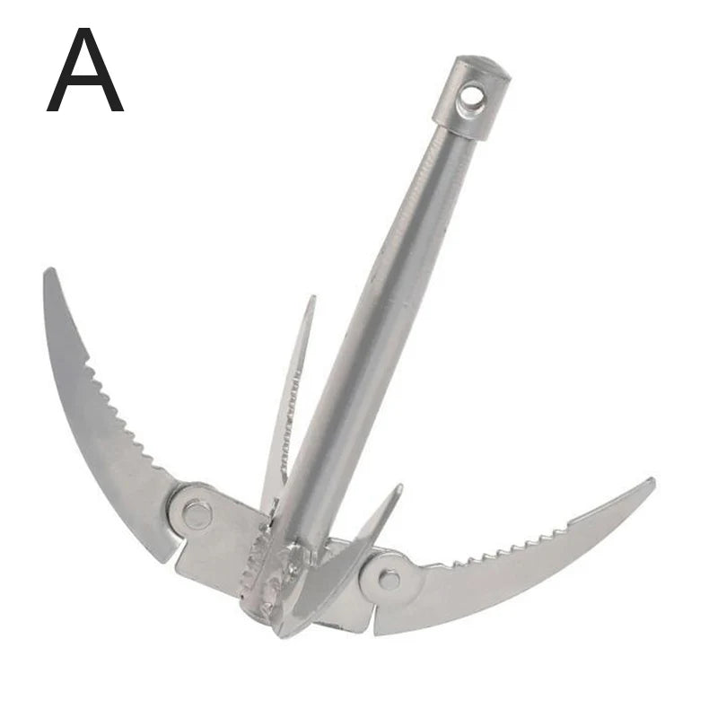 Outdoors Grappling Hook Survival Tool With Rope Folding Boats Anchor Sturdy Durable For Small Boat Canoes Fishing Supplies