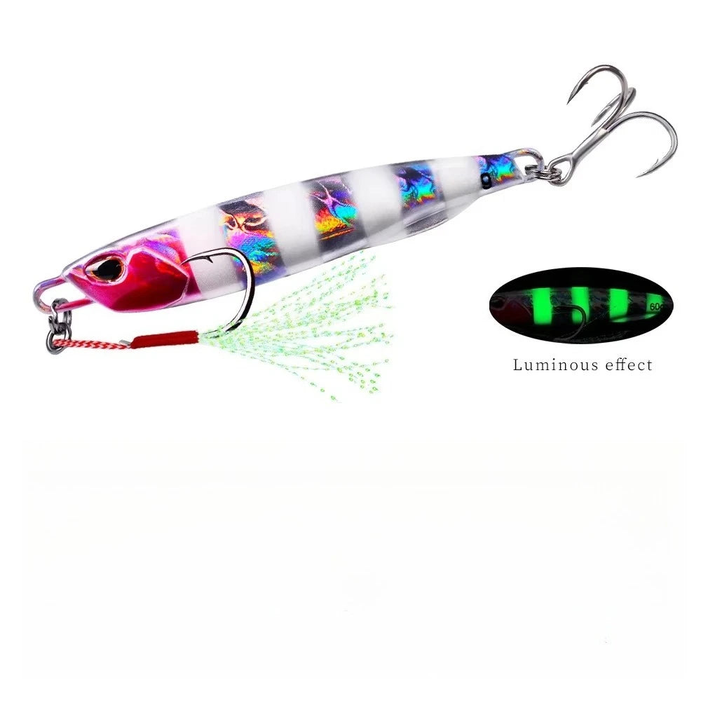 Fishing Lure 10g15g20g30g40g60g Trolling Artificial Hard Bait Bass Casting Jigging Fish Lure Sinking Spoon Tackle Metal Jig