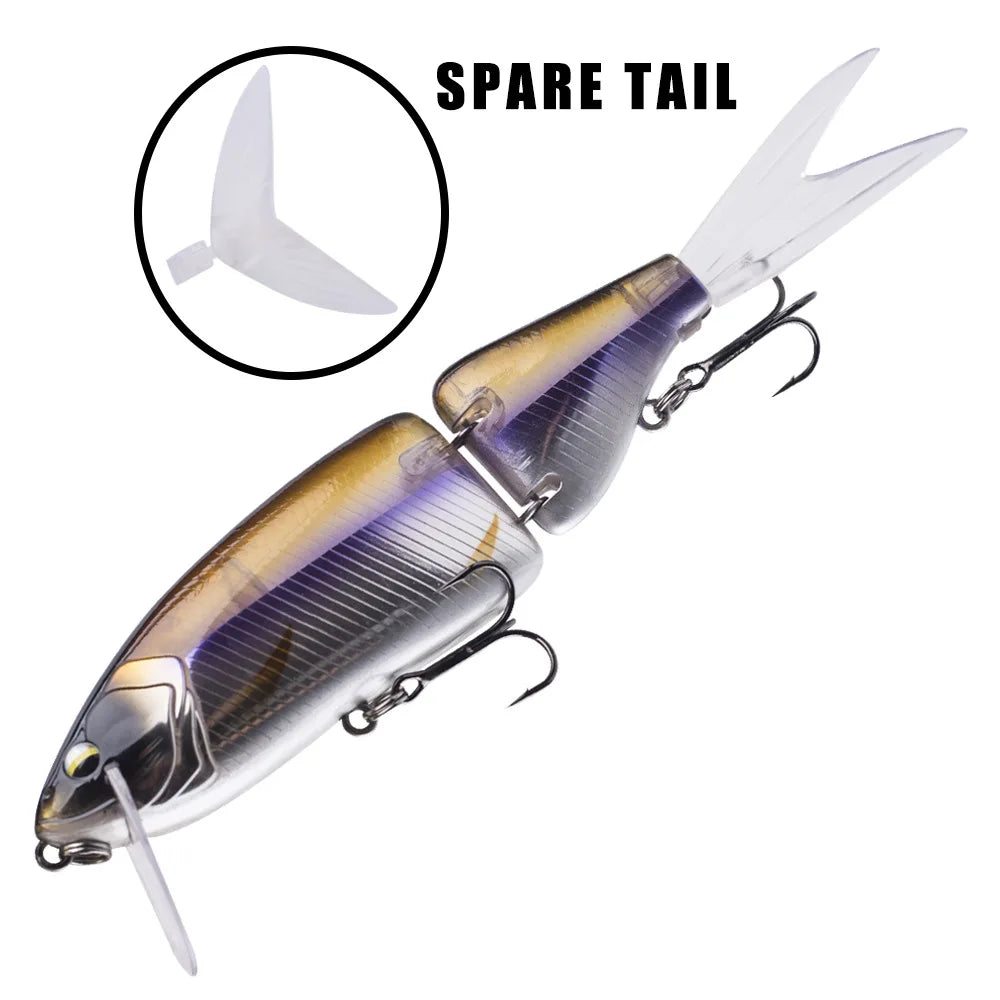 2 Section Fishing Floating Trout  Minnow Lure wake bait jointed Pencil lures Jerkbait Swimbait Predator Wobbler Minnow Pike