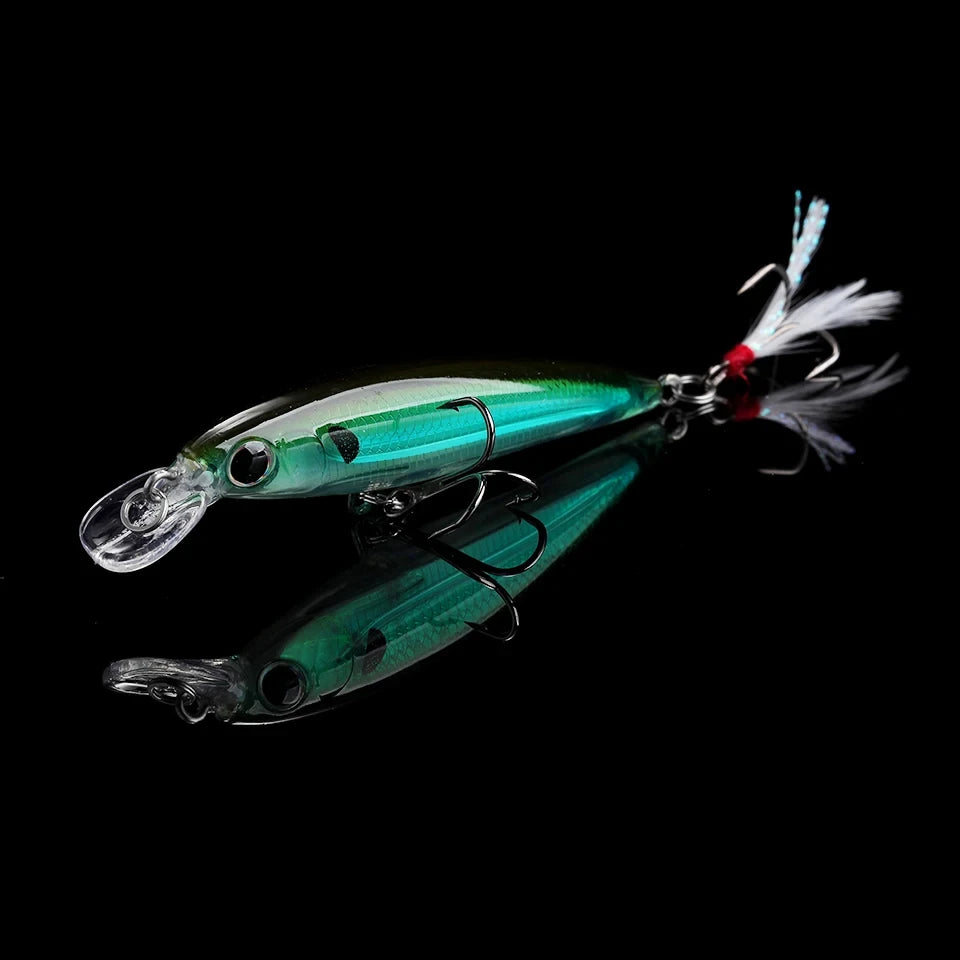 WALK FISH Floating Minnow Fishing Lure 80MM 7G Wobblers Freshwater Trout Hard Artificial Bait Pike Carp Swimbait Tackle Jerkbait