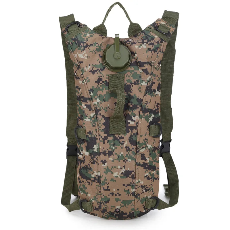 Hydration Backpack Water-proof Oxford Water Bag with 3 Liter Bladder for Outdoor Running Hiking Cycling Climbing Camping