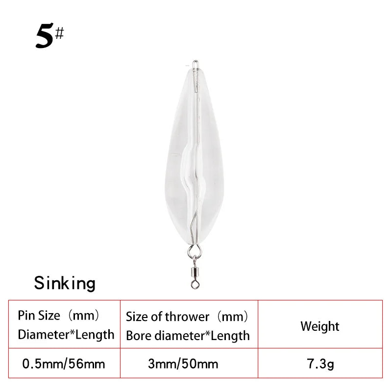 2pcs/Set Sinking/Floating Fishing Lure Long Casting Thrower Shot Assistant Tackle Fly Fishing Lures Accessories Peche Pesca