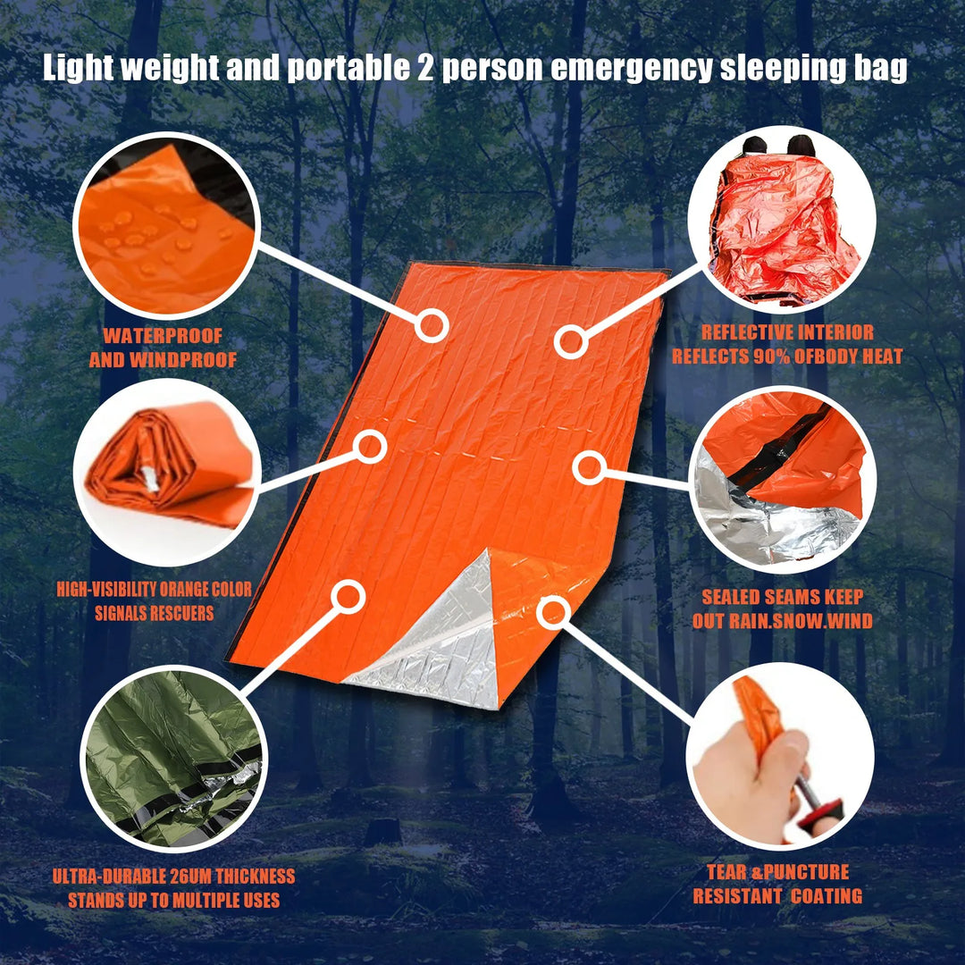 8 - Pack Camping Mummy - style Sleeping Bags with PE Film - Moisture - proof & Portable - Ideal for Outdoor Hiking & Travel