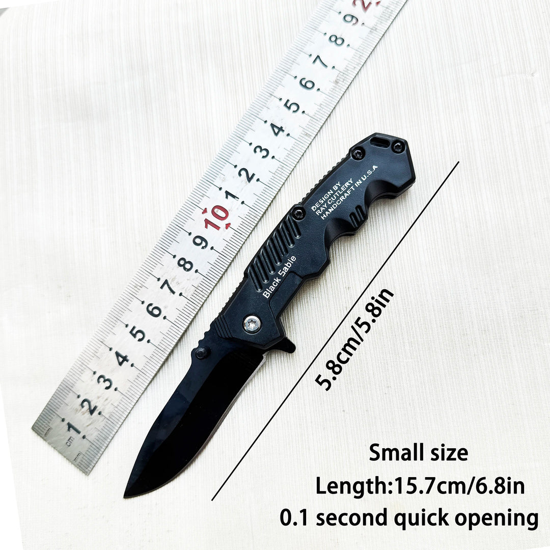 Multi functional safety folding knife, EDC pocket knife with safety lock, fruit knife, suitable for outdoor survival, camping,