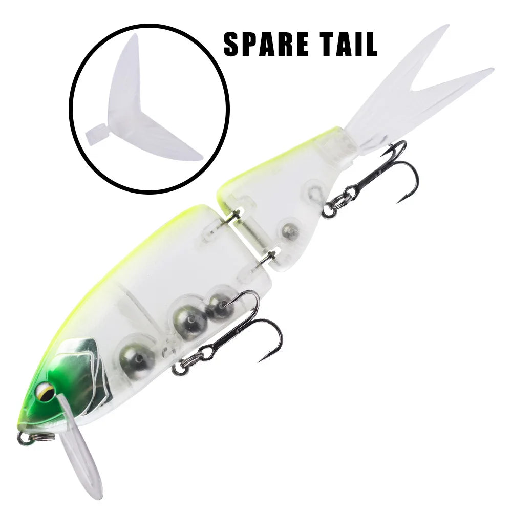 2 Section Fishing Floating Trout  Minnow Lure wake bait jointed Pencil lures Jerkbait Swimbait Predator Wobbler Minnow Pike