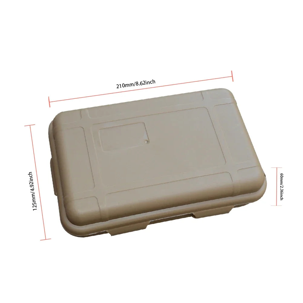 Outdoor Survival Box Container Portable Plastic Survival Case Waterproof Shockproof for Camping Hiking Boating