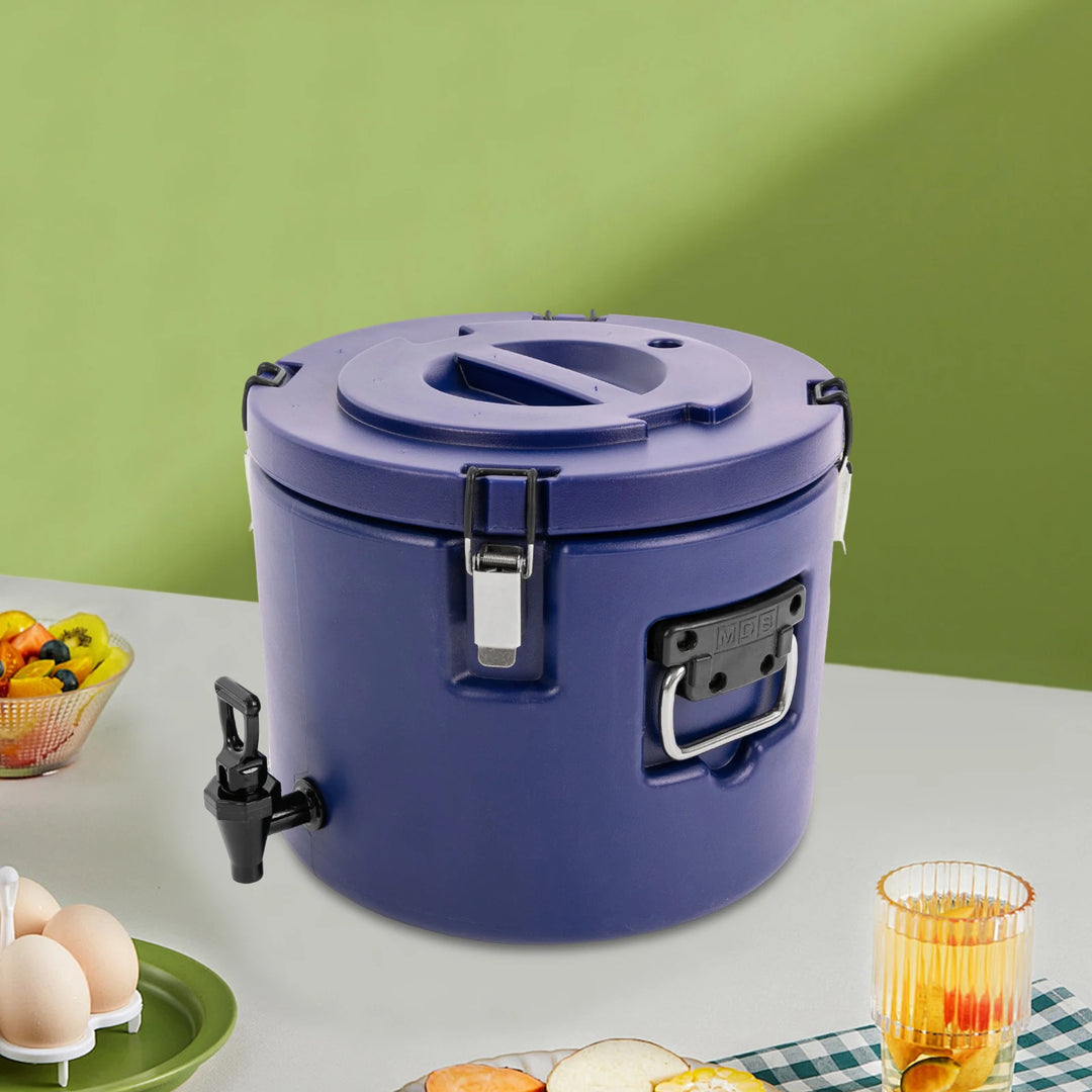 20L/5.3Gal Blue 304 Stainless Steel Insulated Beverage Dispenser W/ Faucet, Portable Double-Walled Vacuum Insulated Drink Cooler