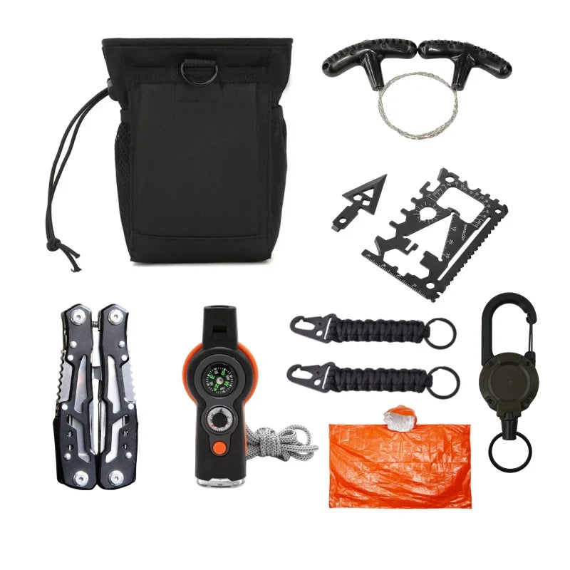 Camping Multi-Tool Survival Kit | 8 Essential Functions | Compact & Lightweight