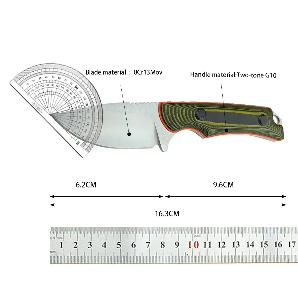 Outdoor Camping Straight Knife BM 15017 EDC Tool with Sheath 8Cr13Mov Blade G10 Handle Bush Hunting Knives