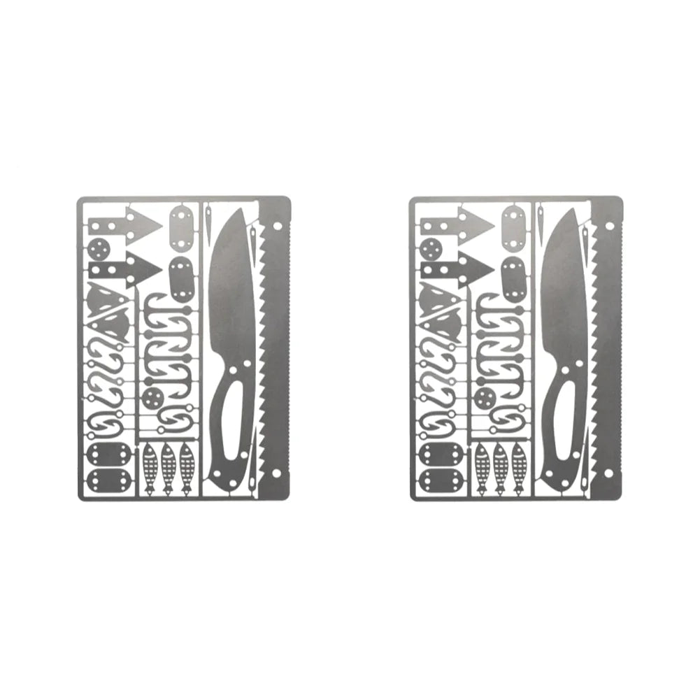 1-10Pcs Survival Tool Card Outdoor EDC Survival Fishing Hook Card Multifunctional Portable for Camping Hiking Hunting Tool Cards