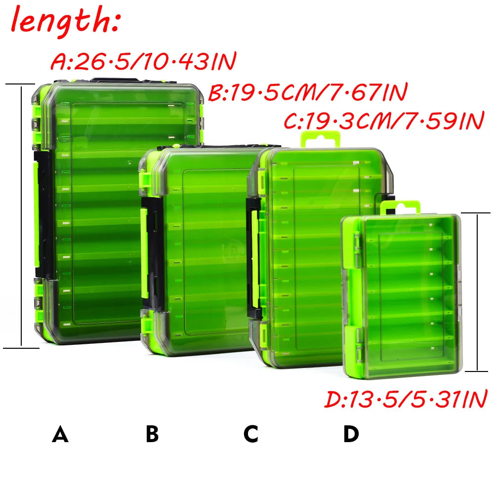 Double-Sided Waterproof Fishing Tackle Box, Fish Hook Fishing Lure Bait Storage Case, Mini Portable Fishing Gear Accessories Box
