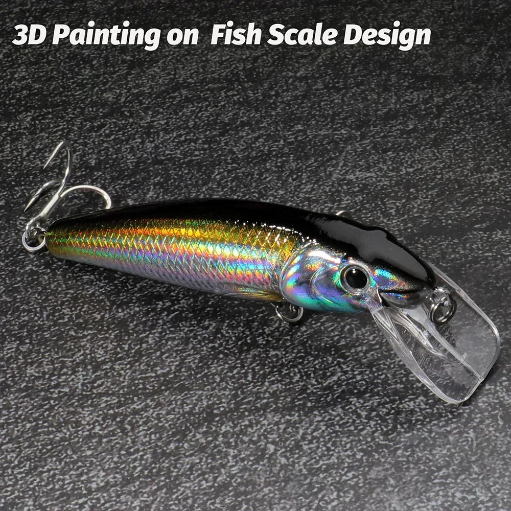 Floating Minnow 12.1g 9cm Fishing Lure Steel Ball Sonic Wave Balance Swimbait Pesca Popper Hook Pike Wobbler Tackle Crank Bait