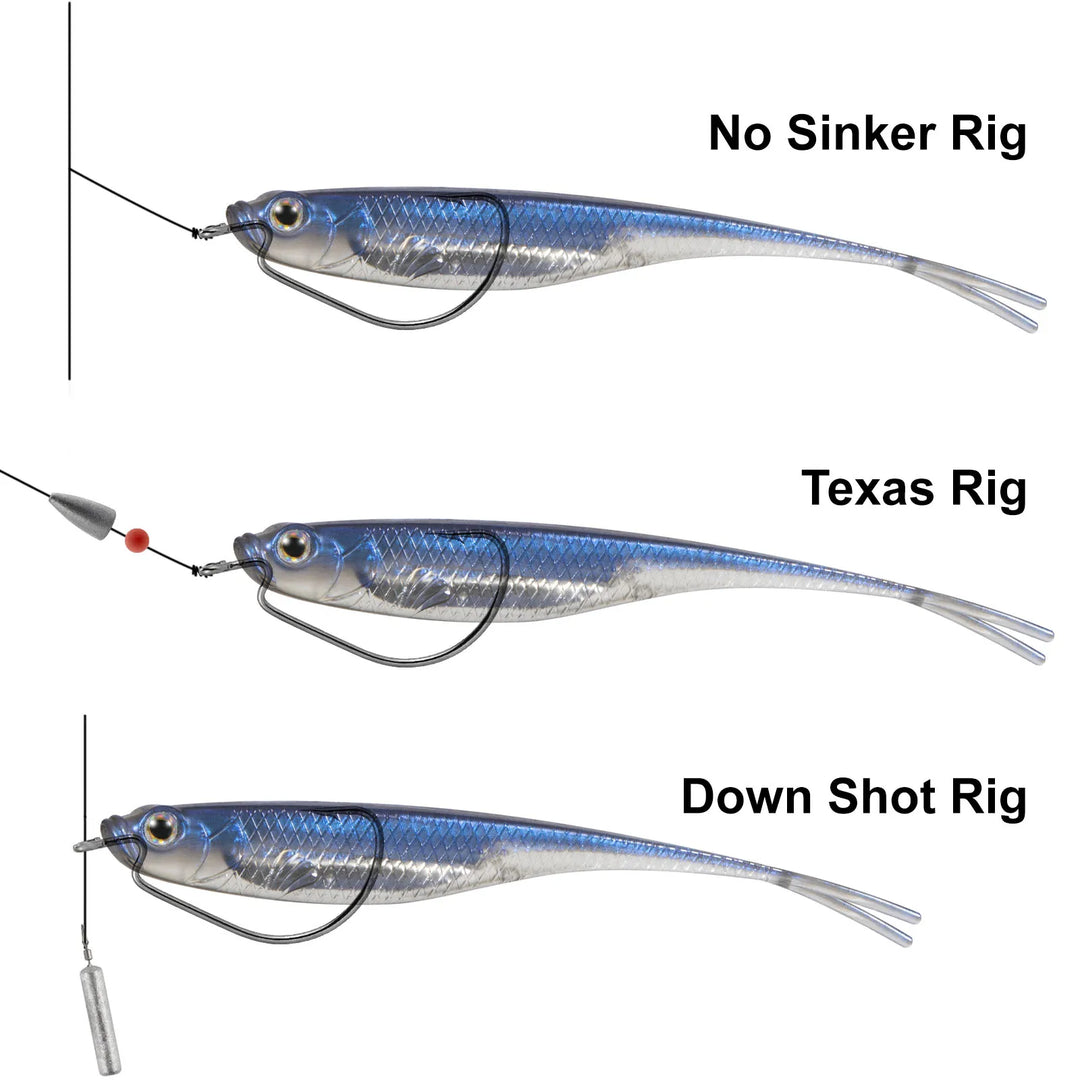 Dr.Fish 5/6pcs Fishing Soft Lure Plastic Saltwater Fork Tail Drop Shot Silicone Soft Bait Worm Bass Trout Pike Walleye Weedless