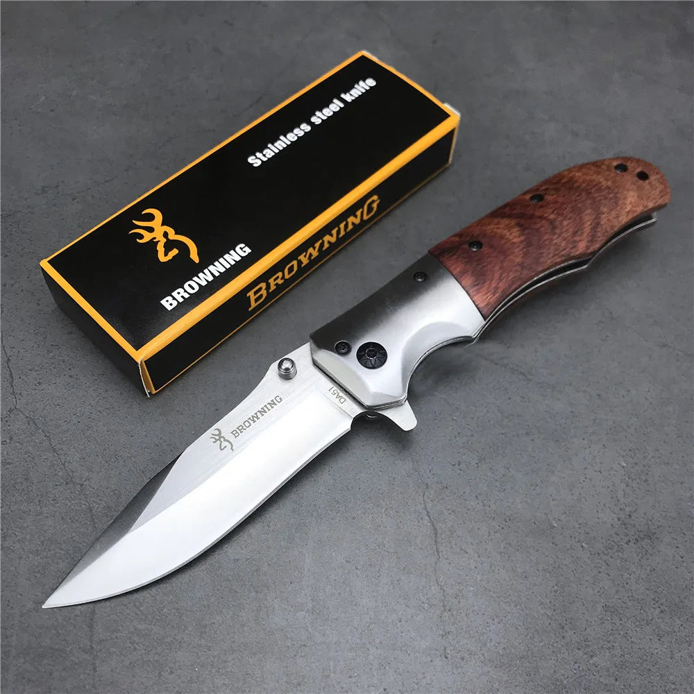 Outdoor Portable Folding Knife for Men High Hardness Survival Military Tactical Pocket Knives for Camping and Fishing
