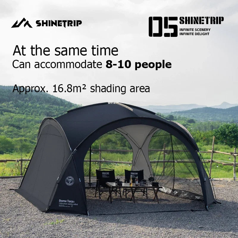 ShineTrip Outdoor Extra Large Camping Shade Tent Family Travel Expandable Space camp Gazebo Rain and Sun Protection Car Tent