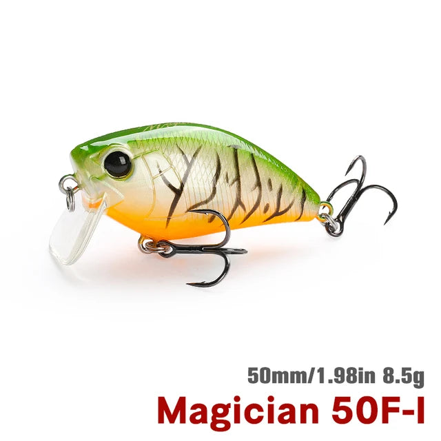 TSURINOYA DW116 50F Crankbait Fishing Lure Magician 50mm 8.5g Shallow Range Floating Crank Artificial Hard Basts Pike Bass