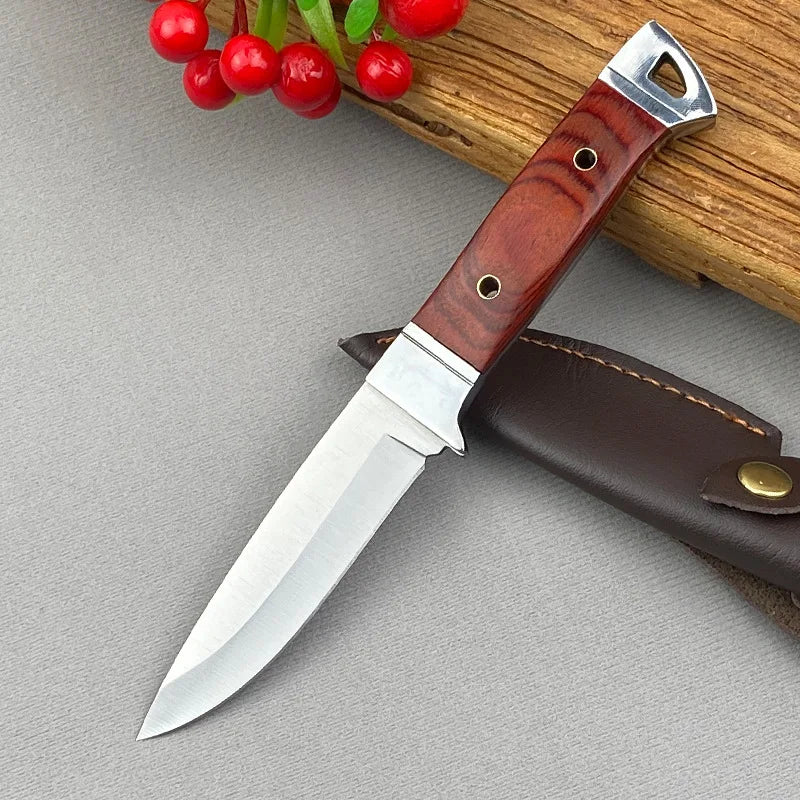 Field High Hardness Stainless Steel Sharp Outdoor Adventure Tactical Knife Wilderness Survival Portable Small Straight Knife