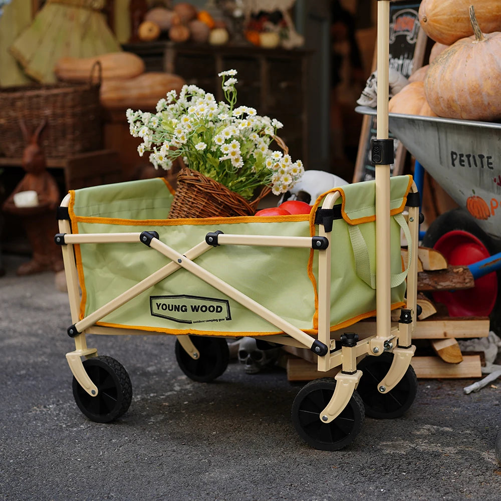 Camping carts are exquisite compact practical sturdy and have a strong load-bearing frame They are designed to be folded