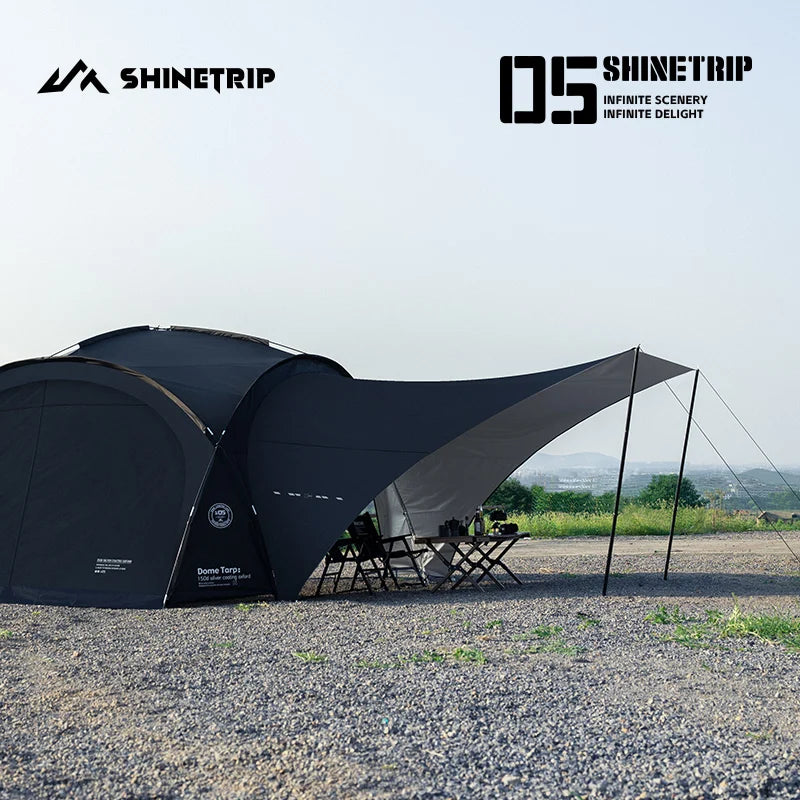 ShineTrip Outdoor Extra Large Camping Shade Tent Family Travel Expandable Space camp Gazebo Rain and Sun Protection Car Tent