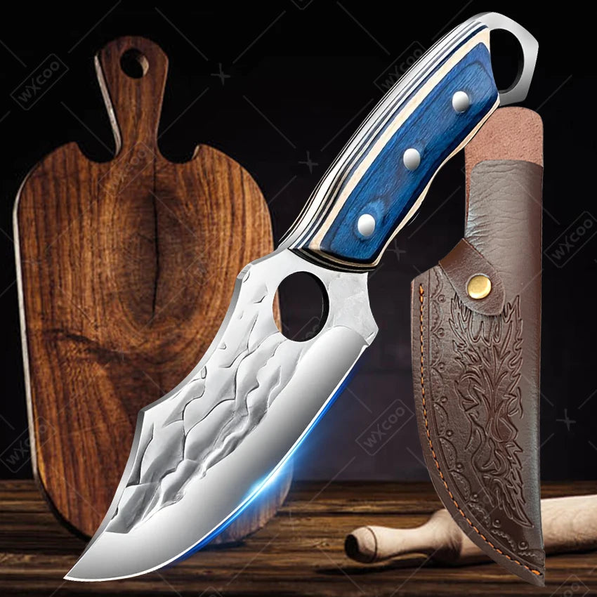 Kitchen Meat Cleaver Butcher Hand Forged Boning Knife Professional Utility Knives Slicing Fish Fruit Stainless Steel Chef Knives
