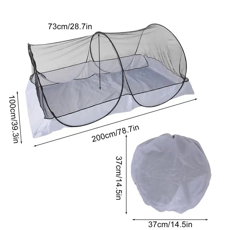 Folding Camping Tent Portable Mosquito Net Mesh Tent Single Person Tent Outdoor Canopy Sun Shelter Camping Mosquito Net Tent