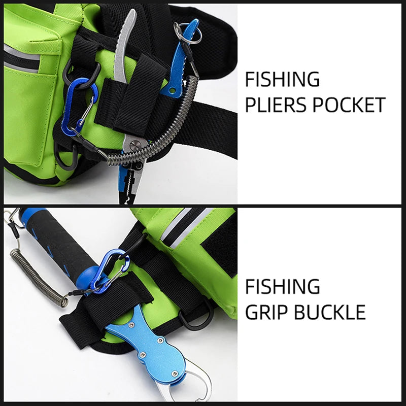 Fishing Lure Waist Bag Large Fish Box Accessories Outdoor Sports Tackle Gear Belt Bag Multi-pockets Crossbody Fishing Bag