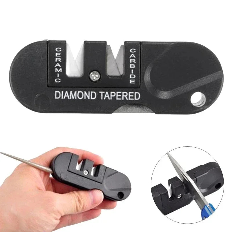 Mini Sharpener 4in1 Pocket Sharpener Multifunctional Outdoor Portable Tungsten Steel Knife Sharpener Tactical Survival Equipment