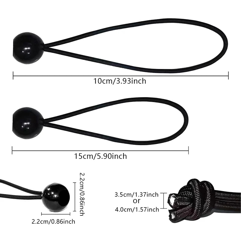10 PCS Outdoor Camping Canopy Tent Fixed Storage With Elastic Rope Plastic Ball Elastic Rope Tied Storage Elastic Ball Rope