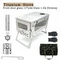 Ultralight Mini Titanium Tent Stove Outdoor Folding Tent Heater Portable Wood Burner Brazier Camping Wood Burning Furnace