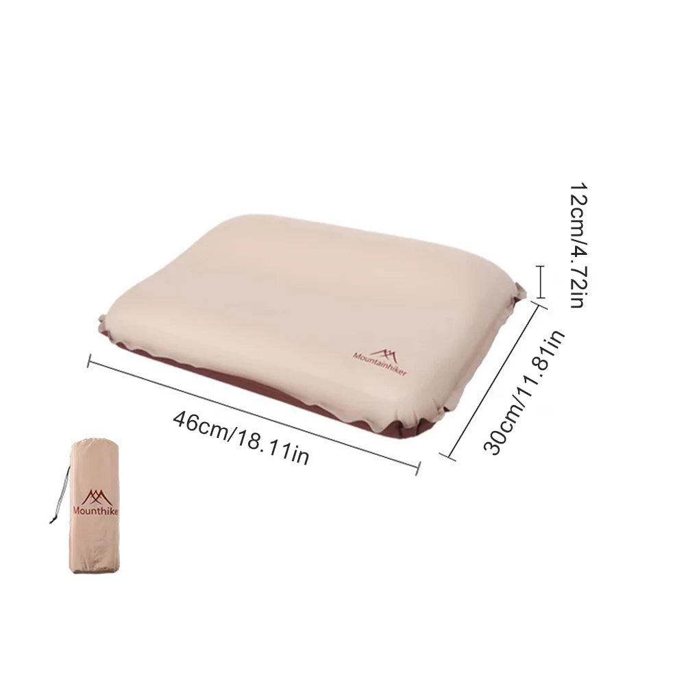 Camping Air Pillow Portable Self Inflating Sleeping Pillow High Rebound Travel Pillow Neck Protect Ergonomic Pillow for Travel