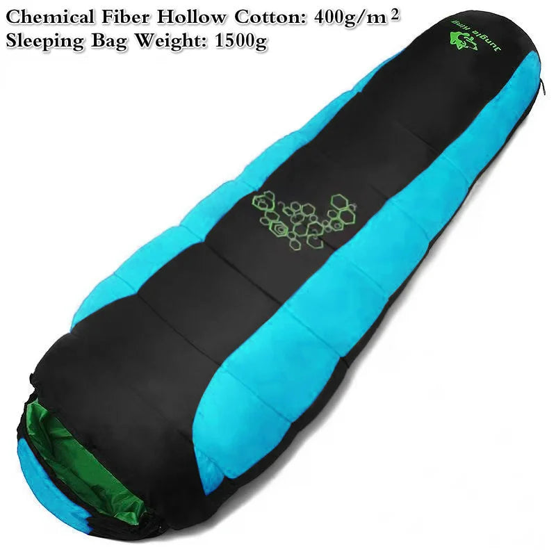 Jungle King CY0901 Thickening Fill Four Holes Cotton Sleeping Bags Fit for Winter Thermal 4 Kinds of Thickness Camping Travel
