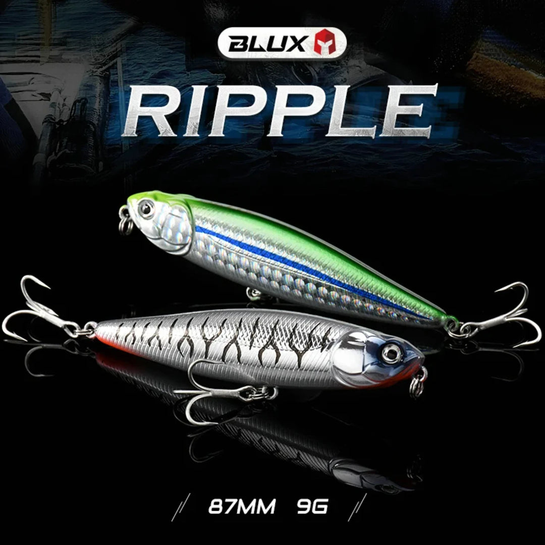 RIPPLE 87 Topwater Pencil WTD 87mm 9g Surface Fishing Lure Walk The Dog Artificial Saltwater Hard Bait Bass Plastic Walker