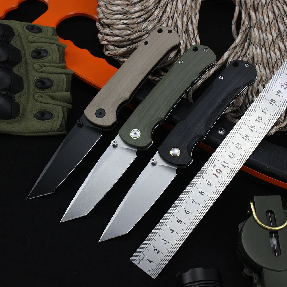 T0041 Folding Tactical Knife 14C28N Steel Blade EDC Outdoor Camping Military Hunting Pocket Knives Self defense Hand Tools 2025