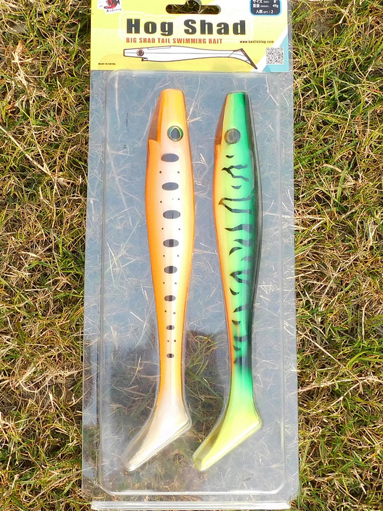 ESFISHING Top quality Big bait fishing lure 200mm hog shad sea fishing for pike trout perch soft baits saltwater leurres souple